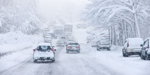 cars in snow
