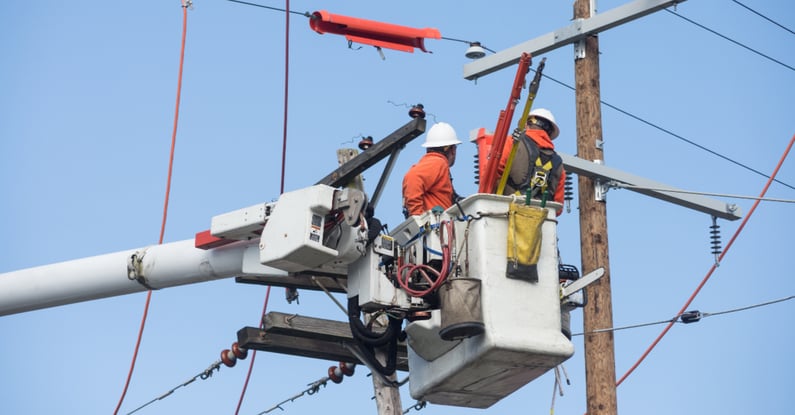 power line workers