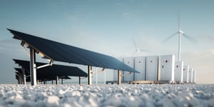 solar panels and wind turbines