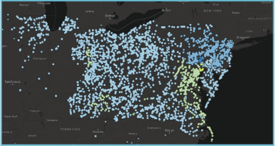 Yes Energy real-time price map