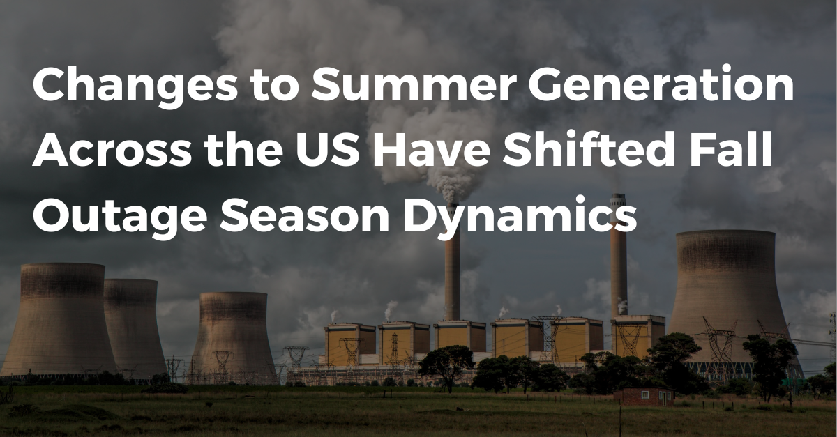 Coal Industry Trends: Changes to Summer Generation in the US Have Shifted Fall Outage Season Dynamics