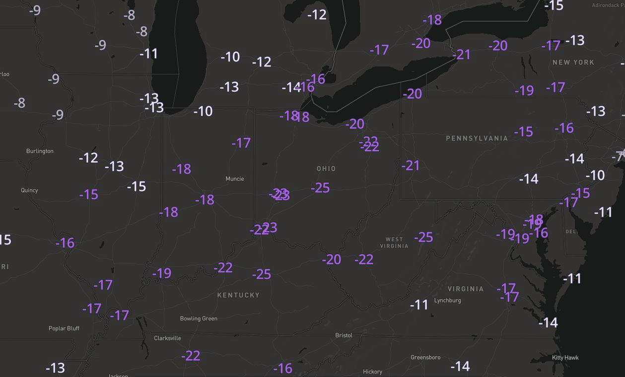 NWS Temperature Data potentially affecting PJM power prices