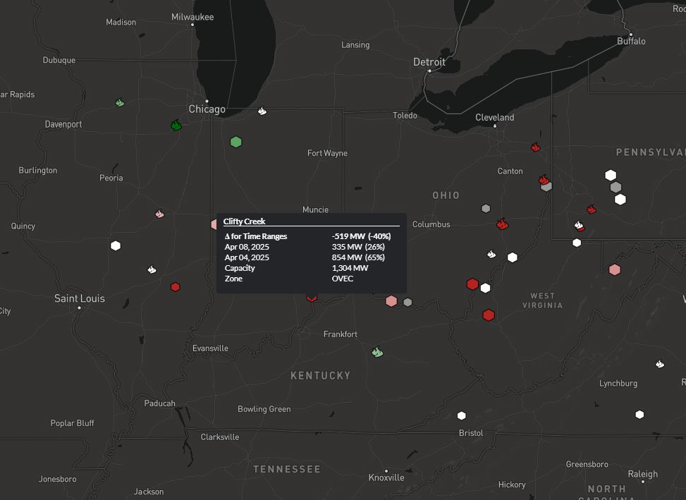 Yes Energy’s PowerSignals Analytic Price Map. Live Power Monitoring Data