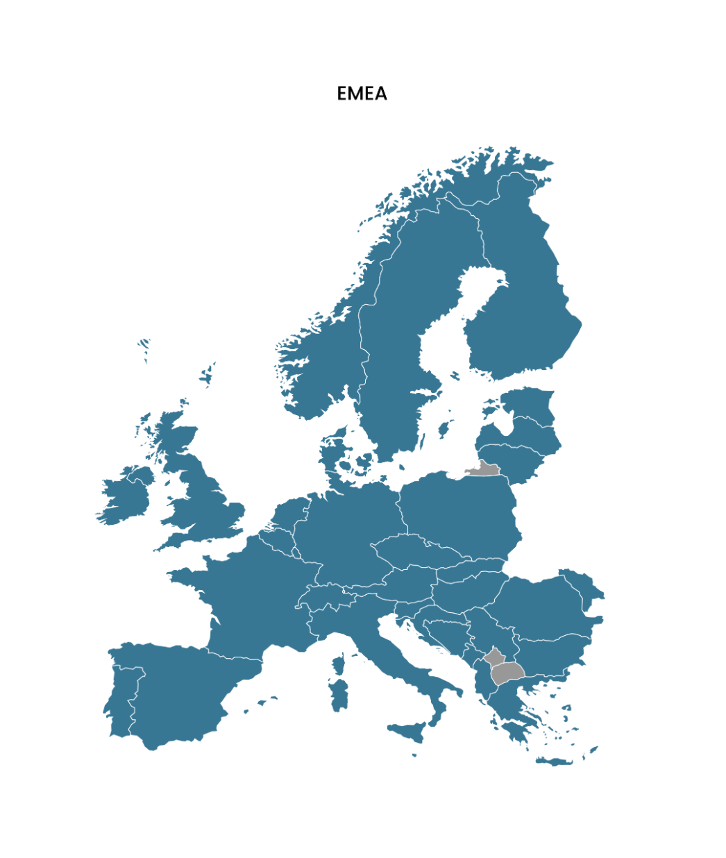 EMEA Coverage map
