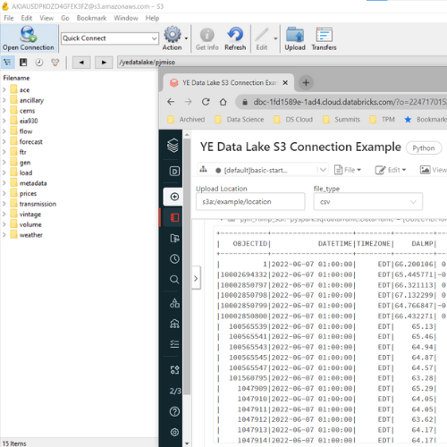 New DataSignals energy market data screenshot