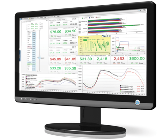 QuickSignals screenshot with real-time energy market data