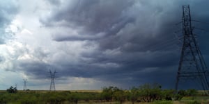 image of storm clouds over trees