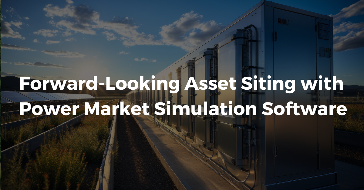 Forward-Looking Asset Siting with Power Market Simulation Software