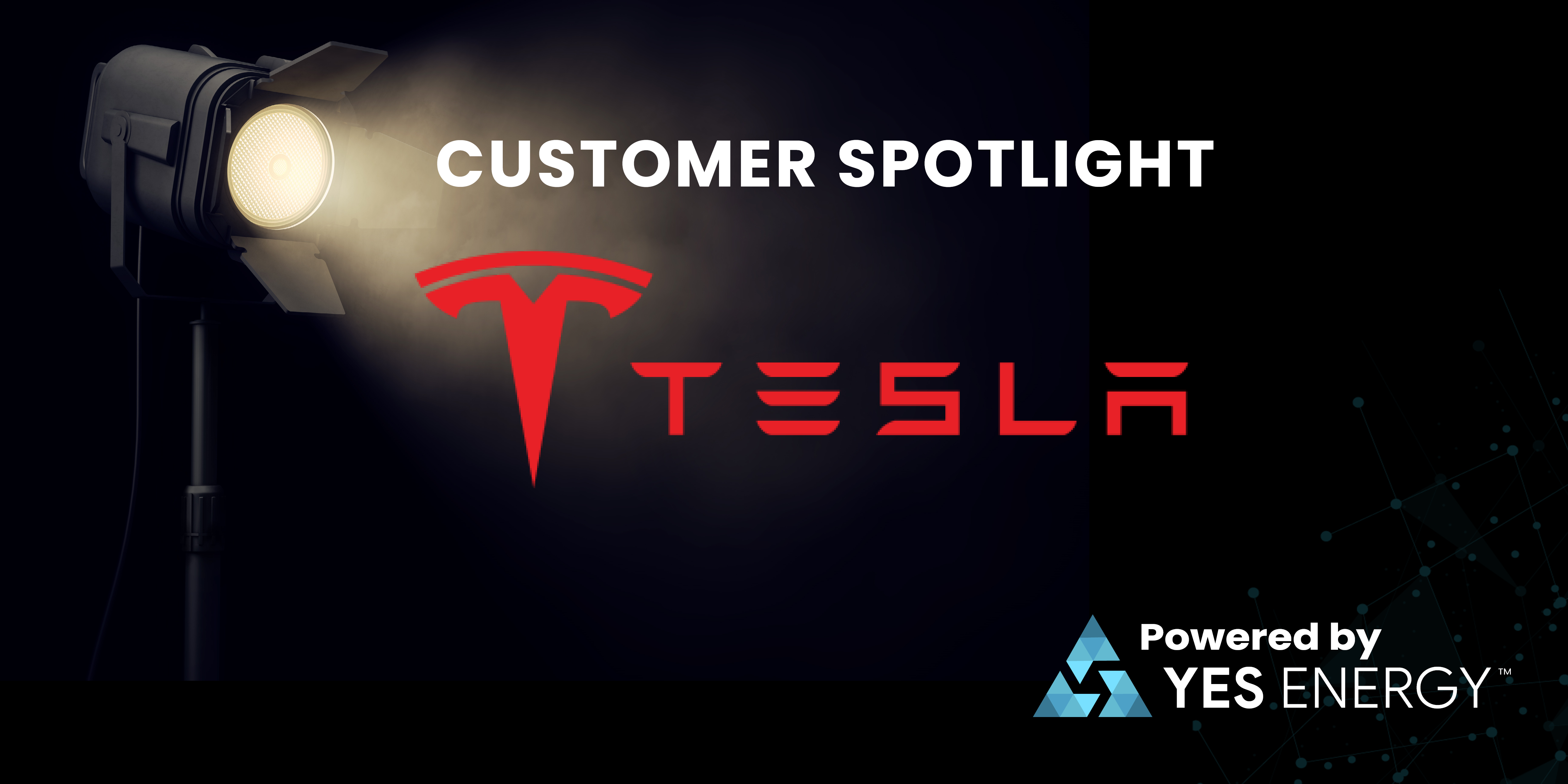 customer spotlight with Tesla logo