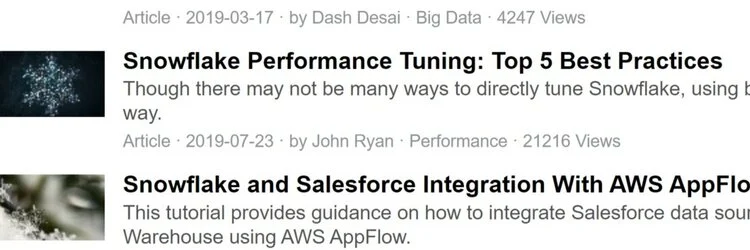 Snowflake performance tuning