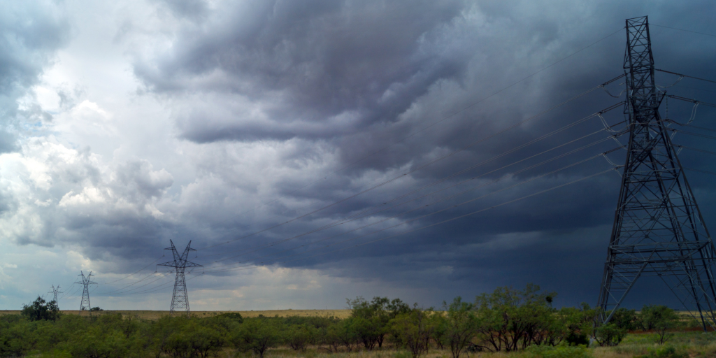 image of storm clouds over trees
