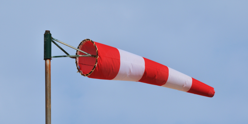 wind sock blowing in the wind